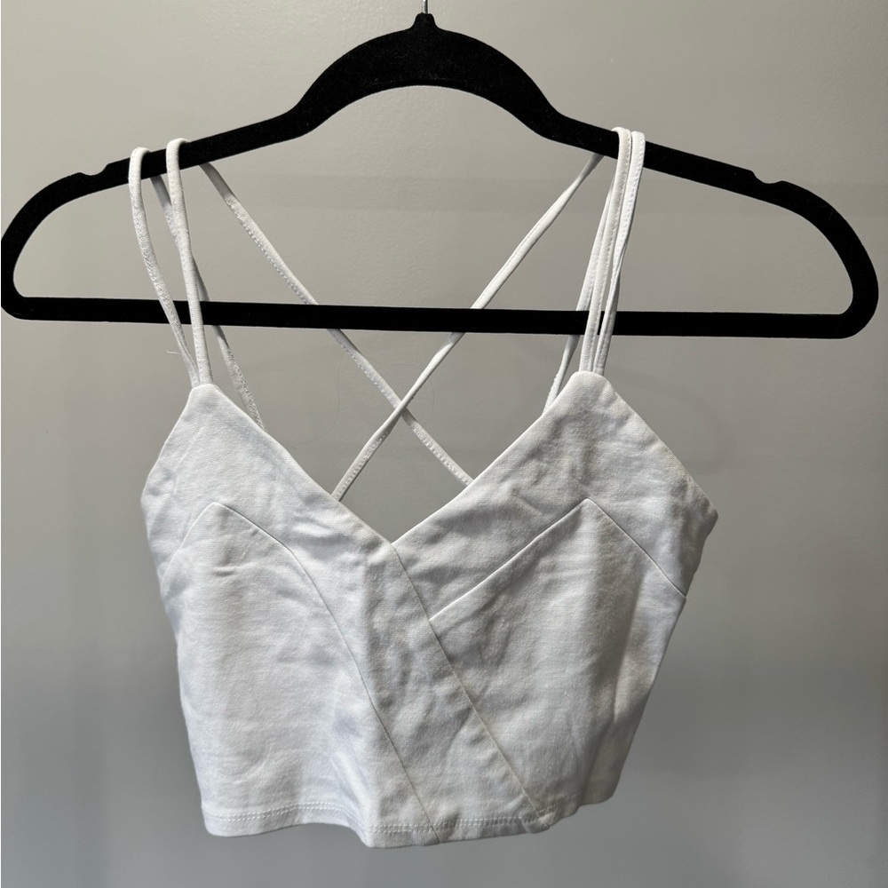 Streetwear Society White Strappy Crop Top